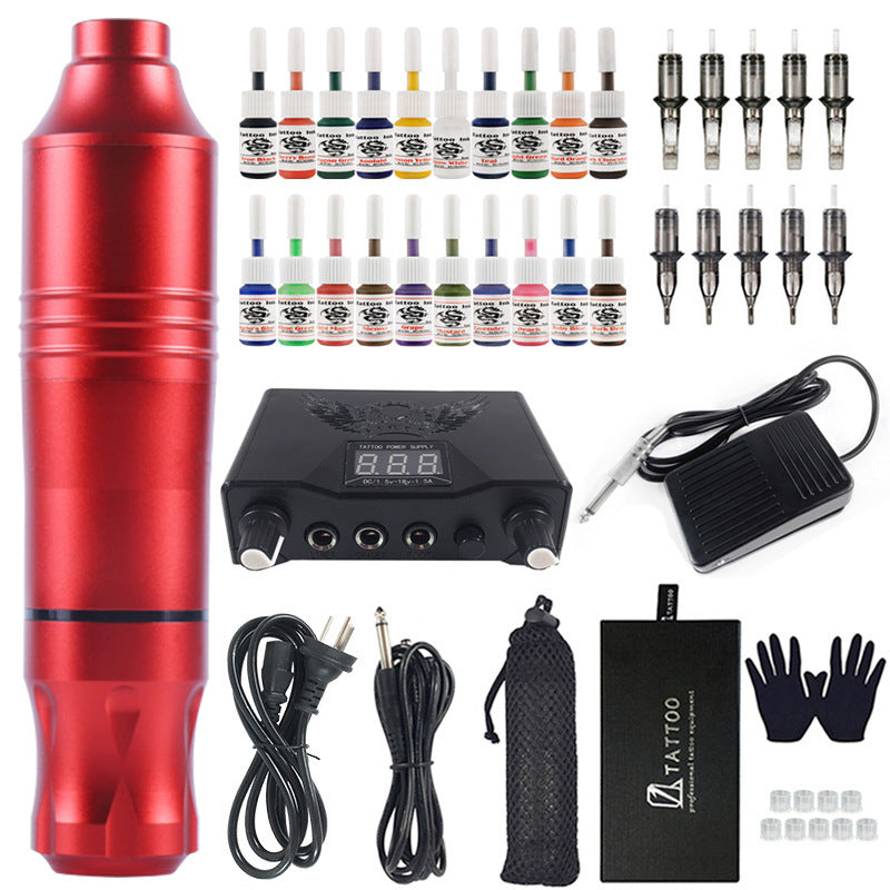 20 Color Motor Pen Tattoo Machine Set