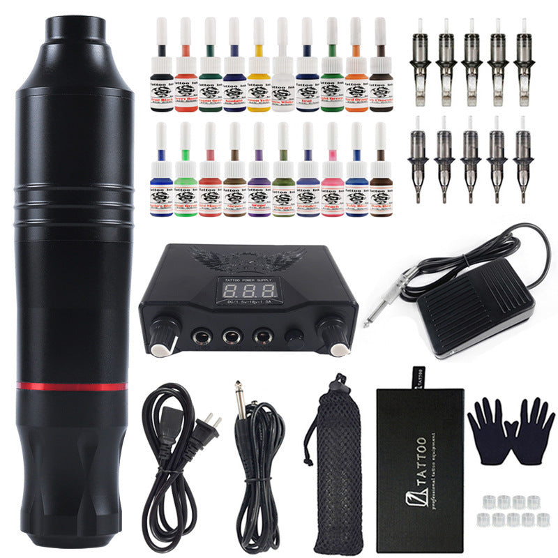 20 Color Motor Pen Tattoo Machine Set