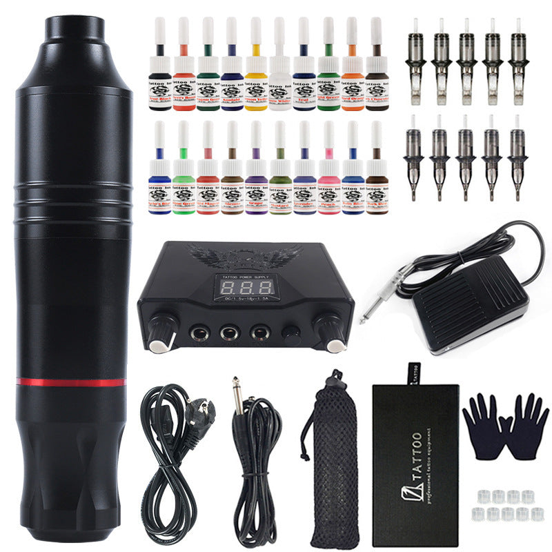 20 Color Motor Pen Tattoo Machine Set