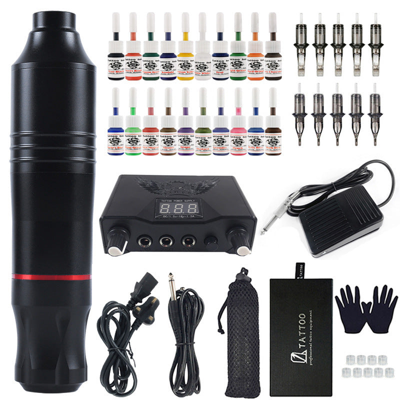 20 Color Motor Pen Tattoo Machine Set